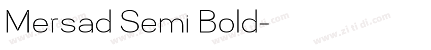 Mersad Semi Bold字体转换